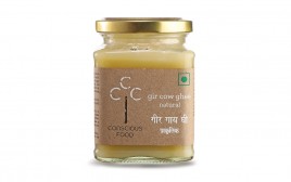 Conscious Food Gir Cow Ghee Natural  Glass Jar  200 grams